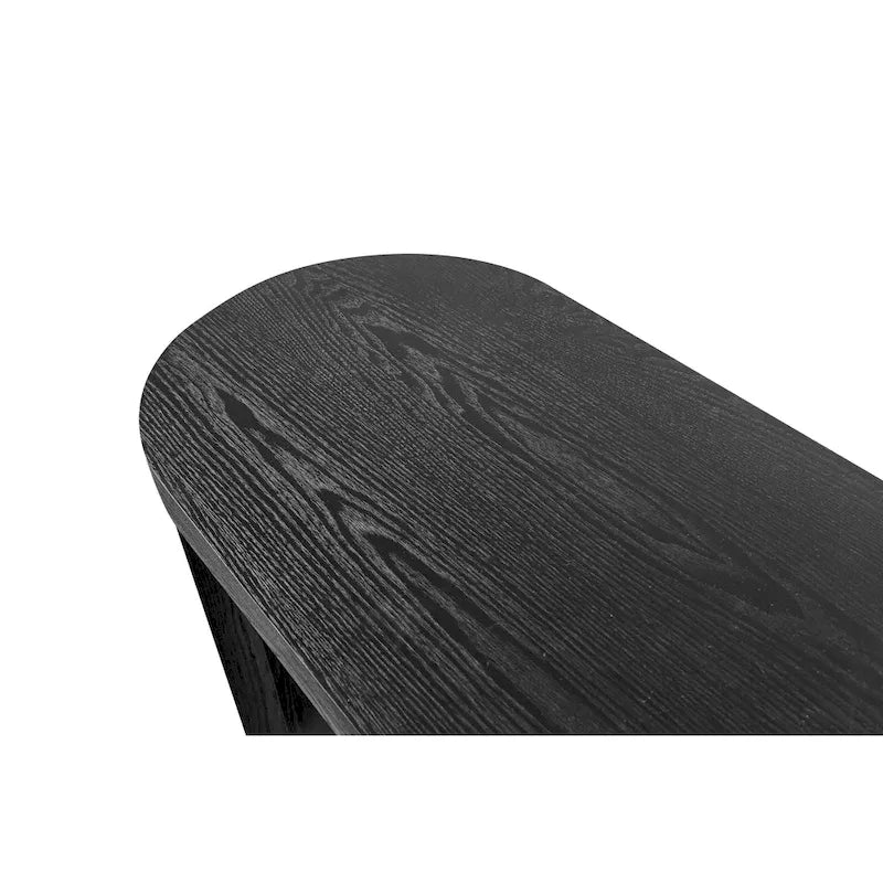 60" Konsolentisch mit dicker Tischplatte und geschwungenen Beinen - für Eingangsbereich und Sofa
