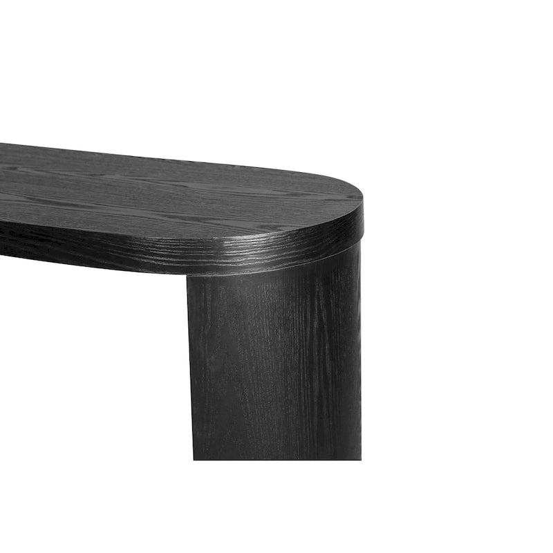 60" Konsolentisch mit dicker Tischplatte und geschwungenen Beinen - für Eingangsbereich und Sofa