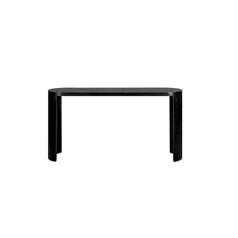 60" Konsolentisch mit dicker Tischplatte und geschwungenen Beinen - für Eingangsbereich und Sofa