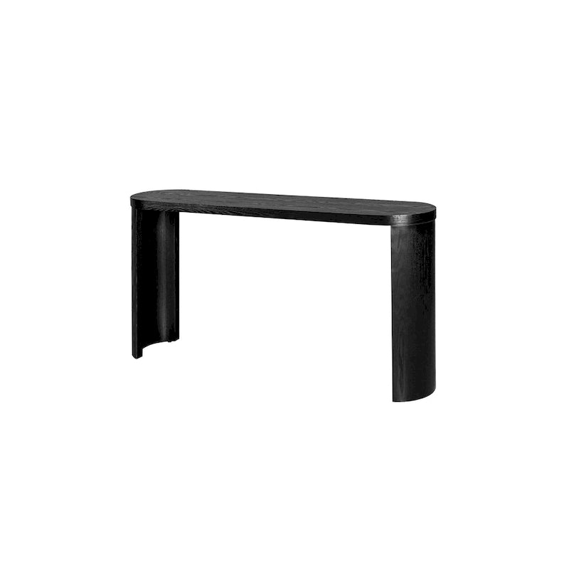 60" Konsolentisch mit dicker Tischplatte und geschwungenen Beinen - für Eingangsbereich und Sofa