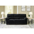 Bank van corduroy van 83 inch met platformbasis