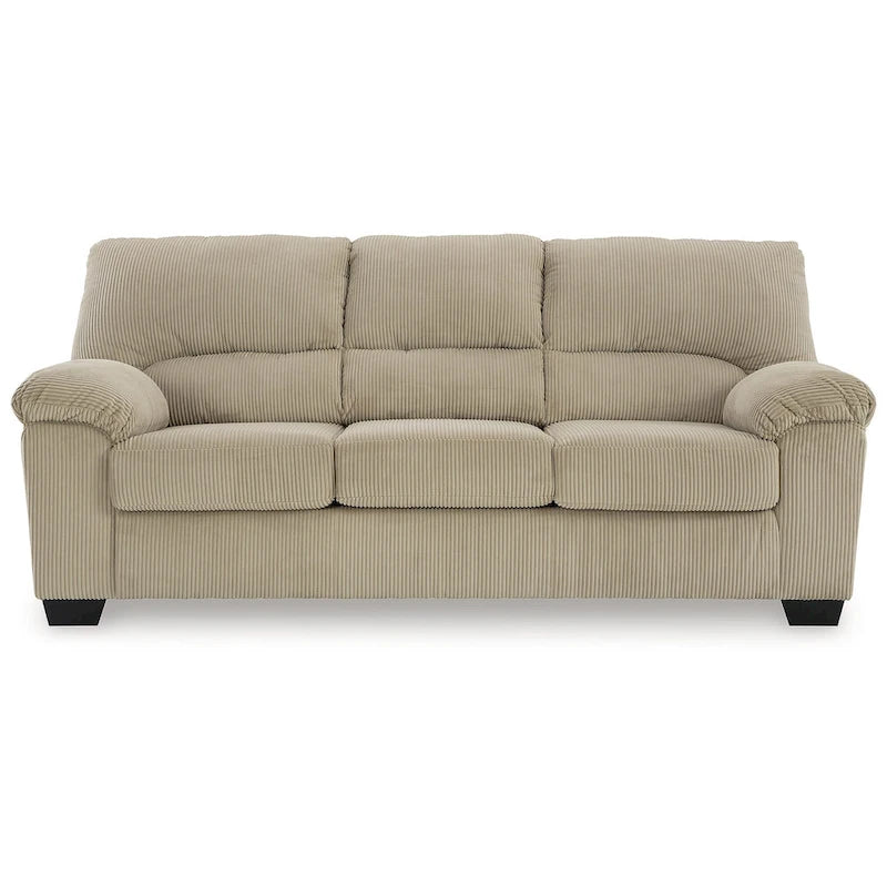 Bank van corduroy van 83 inch met platformbasis