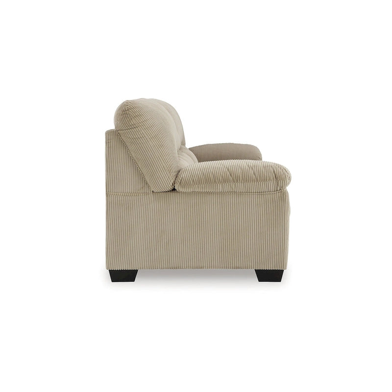 Bank van corduroy van 83 inch met platformbasis