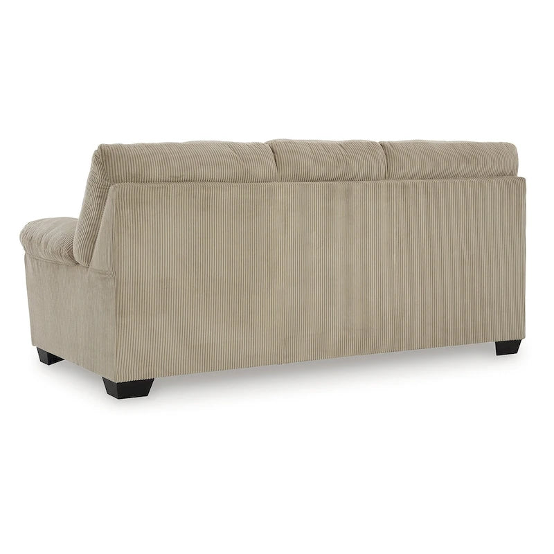 Bank van corduroy van 83 inch met platformbasis