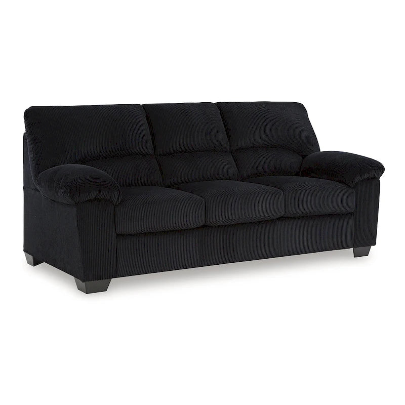Bank van corduroy van 83 inch met platformbasis