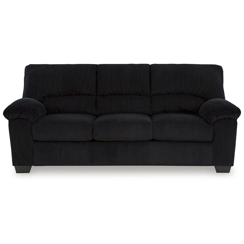 Bank van corduroy van 83 inch met platformbasis