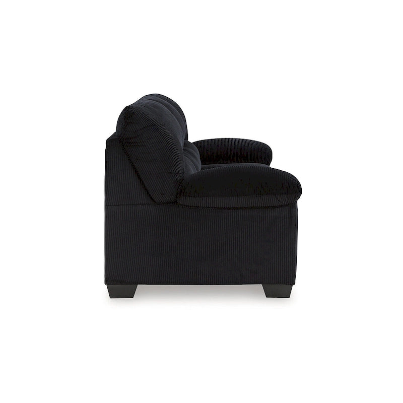 Bank van corduroy van 83 inch met platformbasis