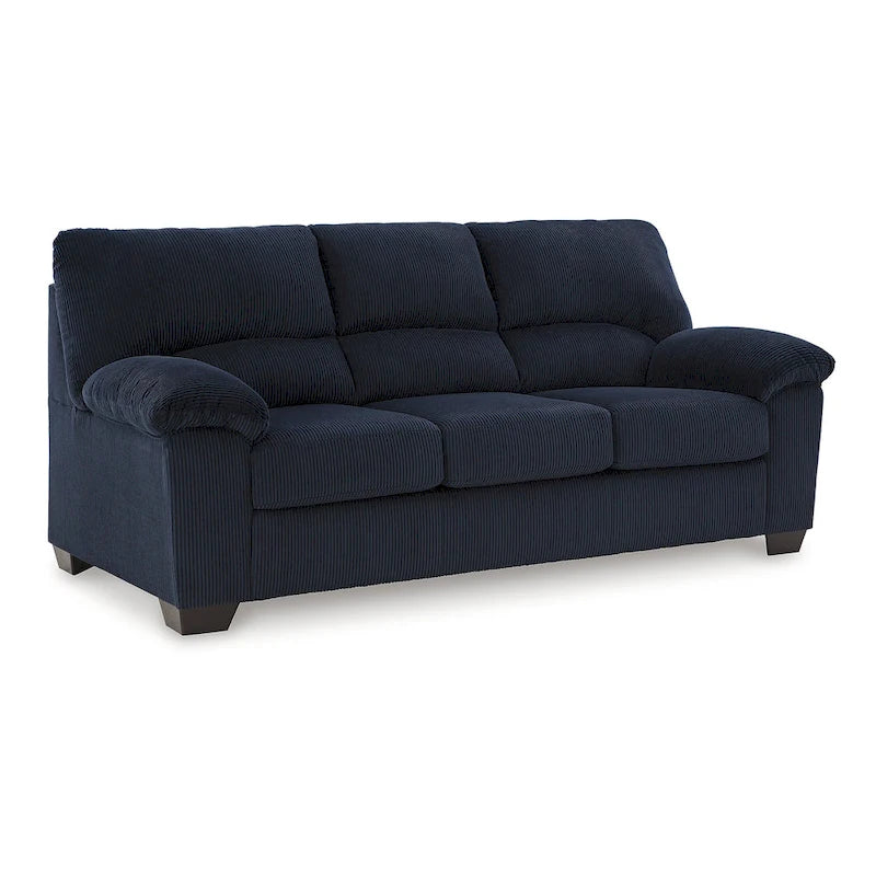 Bank van corduroy van 83 inch met platformbasis