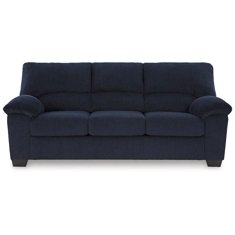 Bank van corduroy van 83 inch met platformbasis