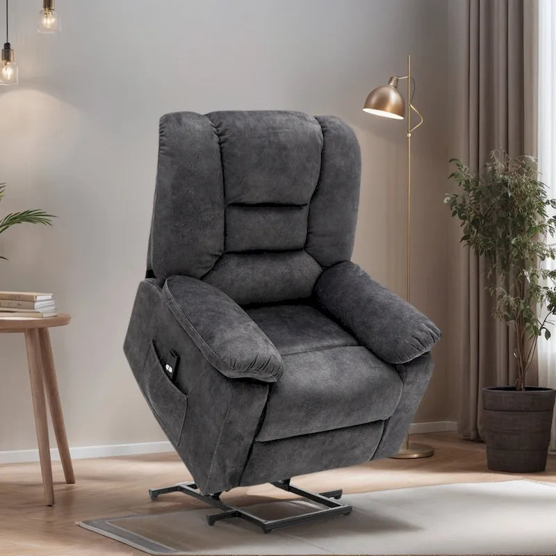 Elektrische sta-op-fauteuil met 10 massagemodi, lendenverwarming en USB-oplaadpoort