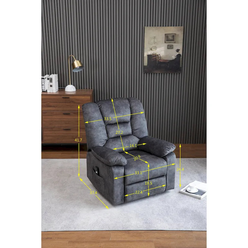 Elektrische sta-op-fauteuil met 10 massagemodi, lendenverwarming en USB-oplaadpoort
