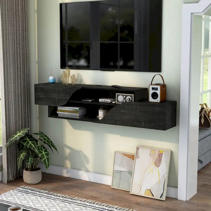 59-Inch 2-Shelf Floating TV Stand