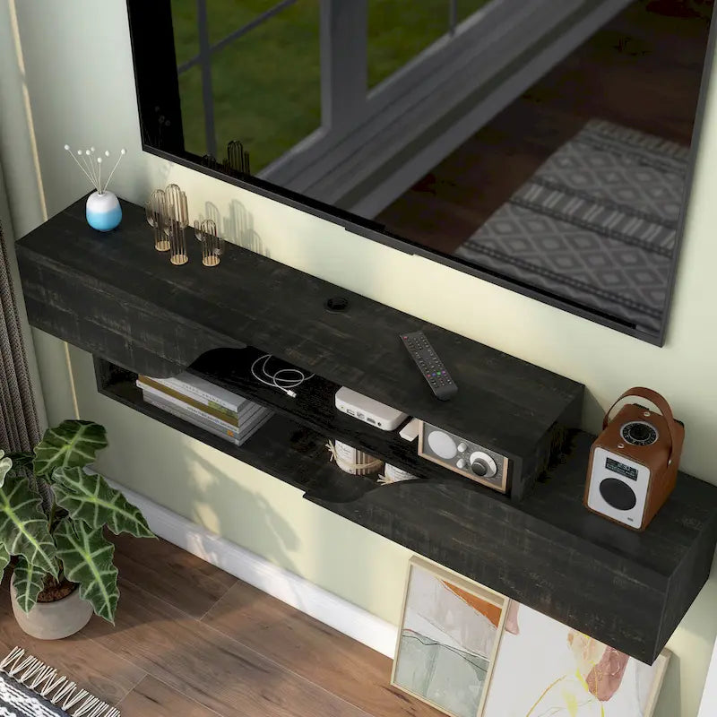 59-Inch 2-Shelf Floating TV Stand