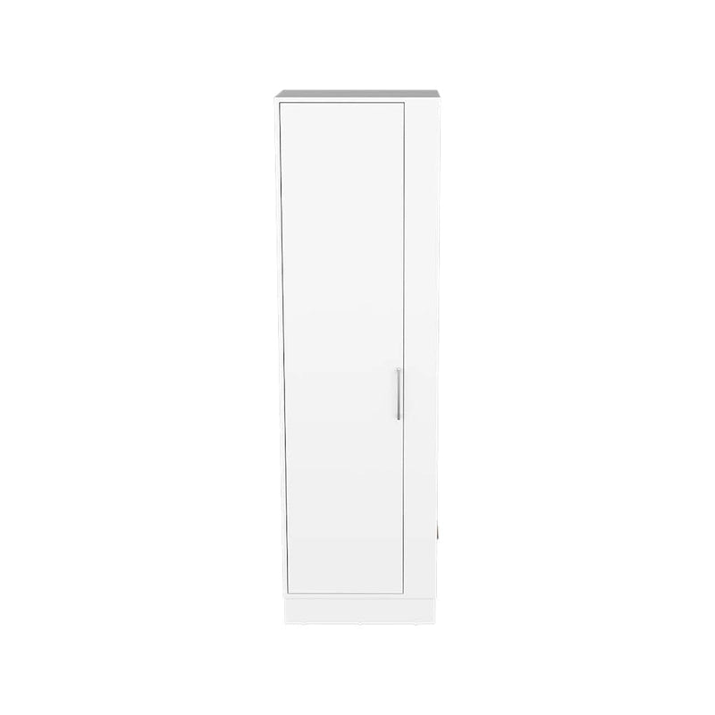 72" Tall 6-Shelf Storage Cabinet with Broom Closet & Side Open Storage