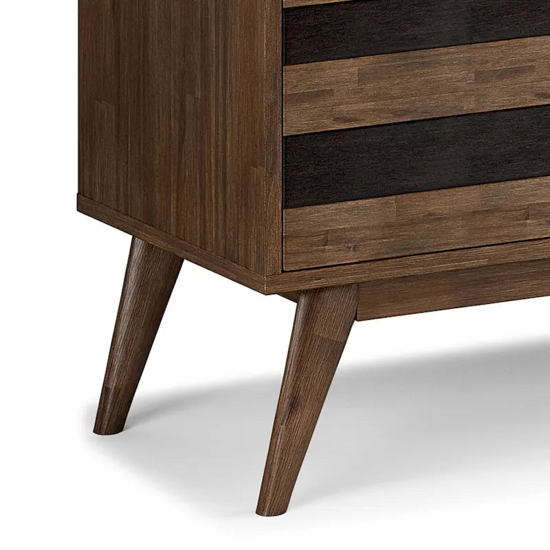 54-Zoll-TV-Ständer aus massivem Akazienholz im Mid-Century-Stil