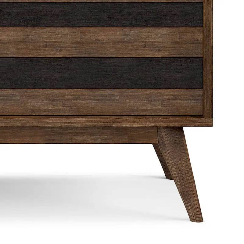 54-Zoll-TV-Ständer aus massivem Akazienholz im Mid-Century-Stil