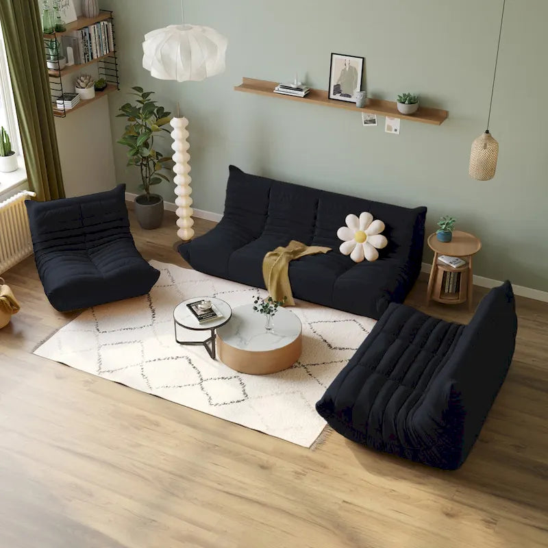 Frameless Teddy Fabric Floor Sofa — Seating for Living Room & Bedroom