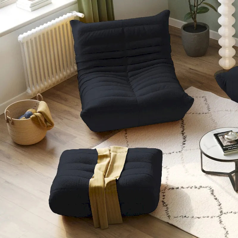 Frameless Teddy Fabric Floor Sofa — Seating for Living Room & Bedroom