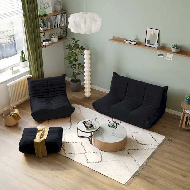 Frameless Teddy Fabric Floor Sofa — Seating for Living Room & Bedroom