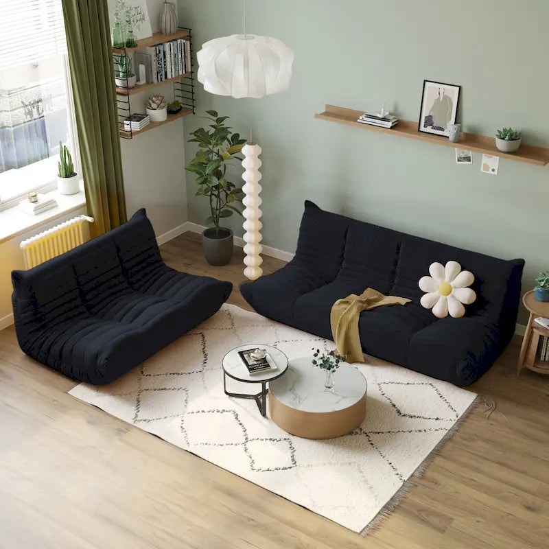 Frameless Teddy Fabric Floor Sofa — Seating for Living Room & Bedroom