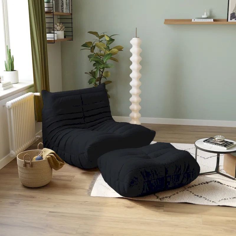 Frameless Teddy Fabric Floor Sofa — Seating for Living Room & Bedroom