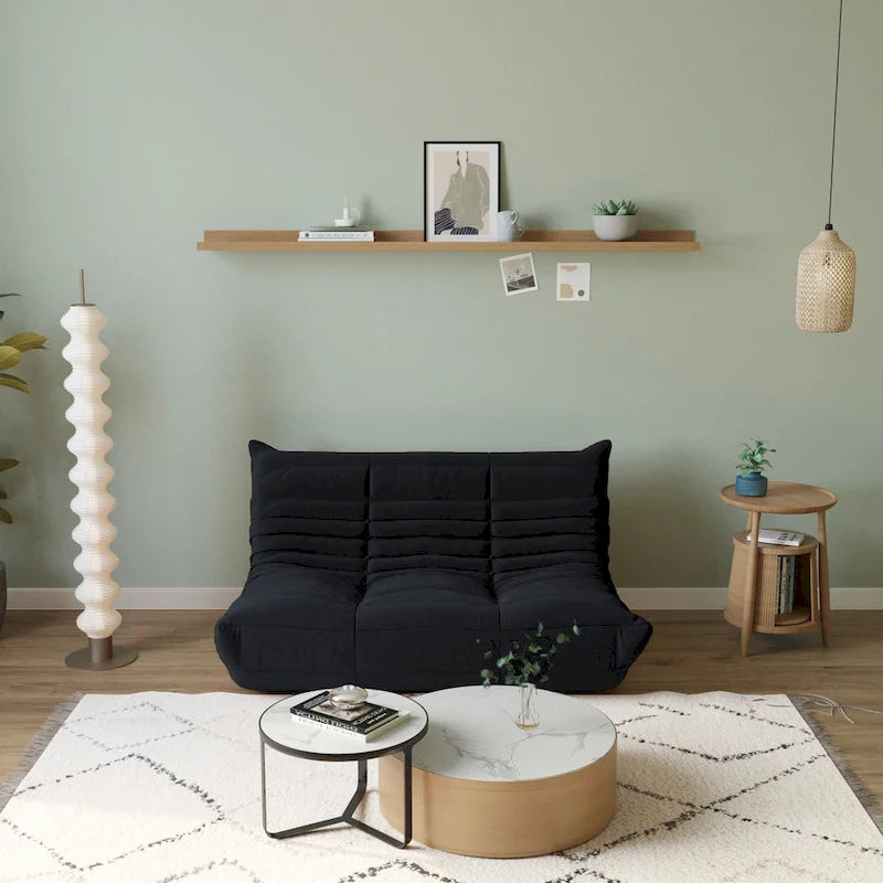 Frameless Teddy Fabric Floor Sofa — Seating for Living Room & Bedroom