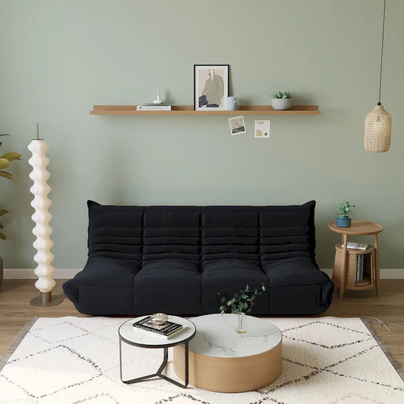 Frameless Teddy Fabric Floor Sofa — Seating for Living Room & Bedroom