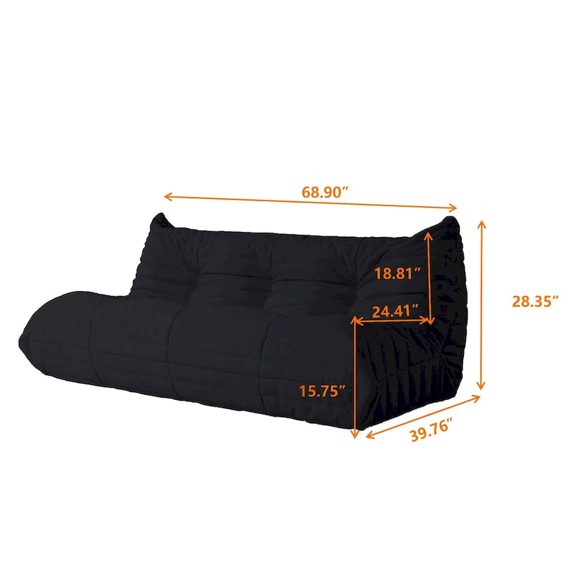 Frameless Teddy Fabric Floor Sofa — Seating for Living Room & Bedroom
