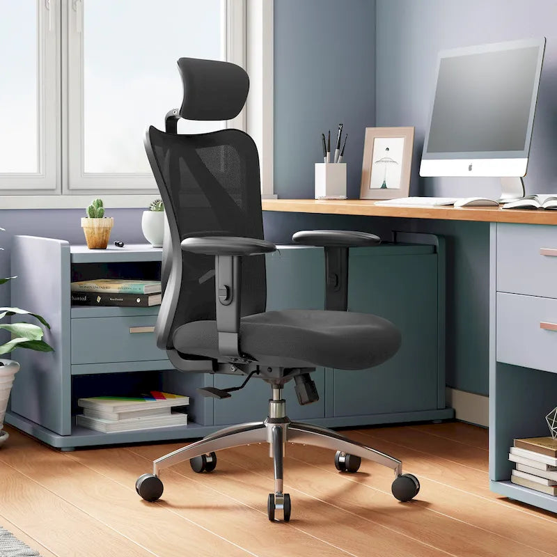 High-Back Ergonomic Mesh Office Chair with Adjustable Lumbar Support