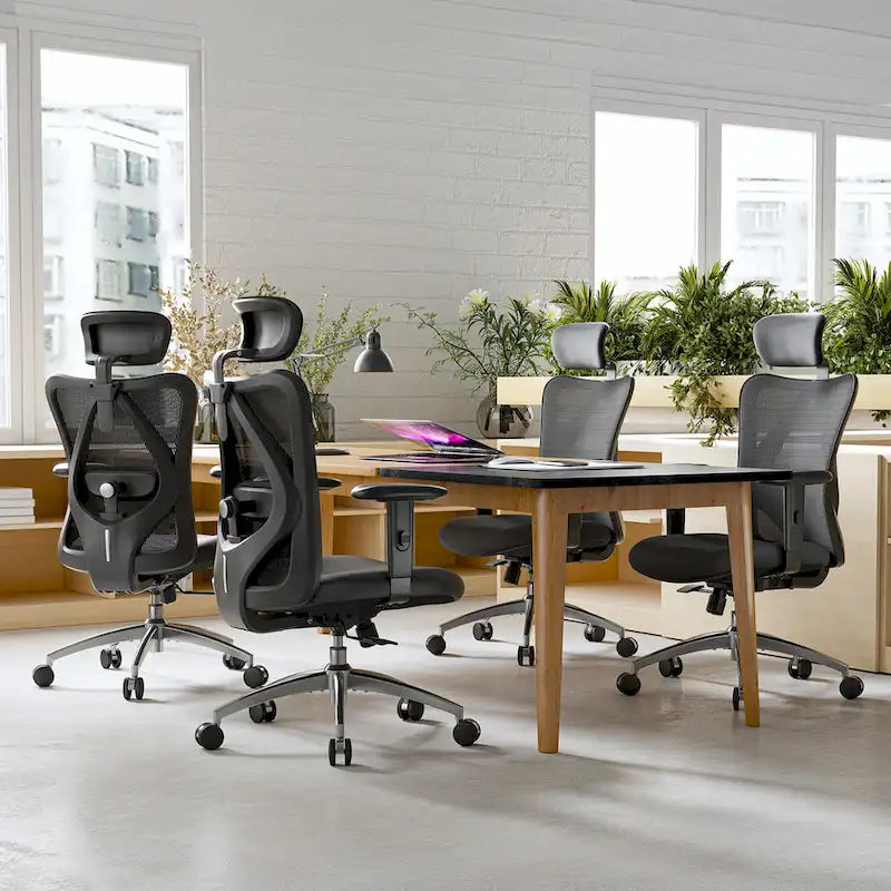 High-Back Ergonomic Mesh Office Chair with Adjustable Lumbar Support