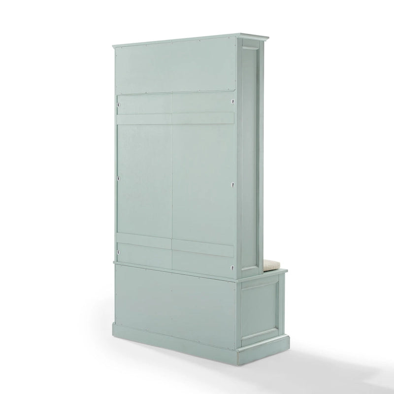 Entryway Hall Tree with Storage Cabinets, Bench and Coat Hooks