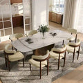 Table de salle à manger moderne extensible avec plateau en pierre frittée