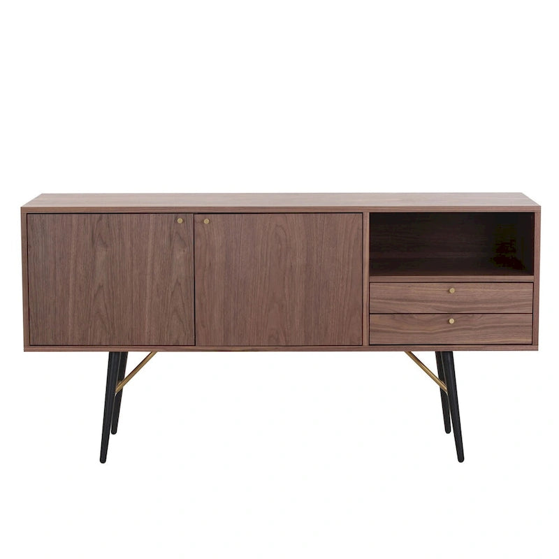 Credenza e mobile contenitore da cucina in stile moderno di metà secolo, mobile TV